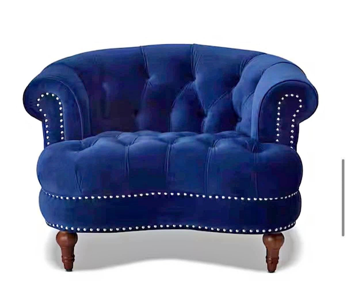 Jennifer Taylor La Rosa Navy Blue Accent Arm Chair