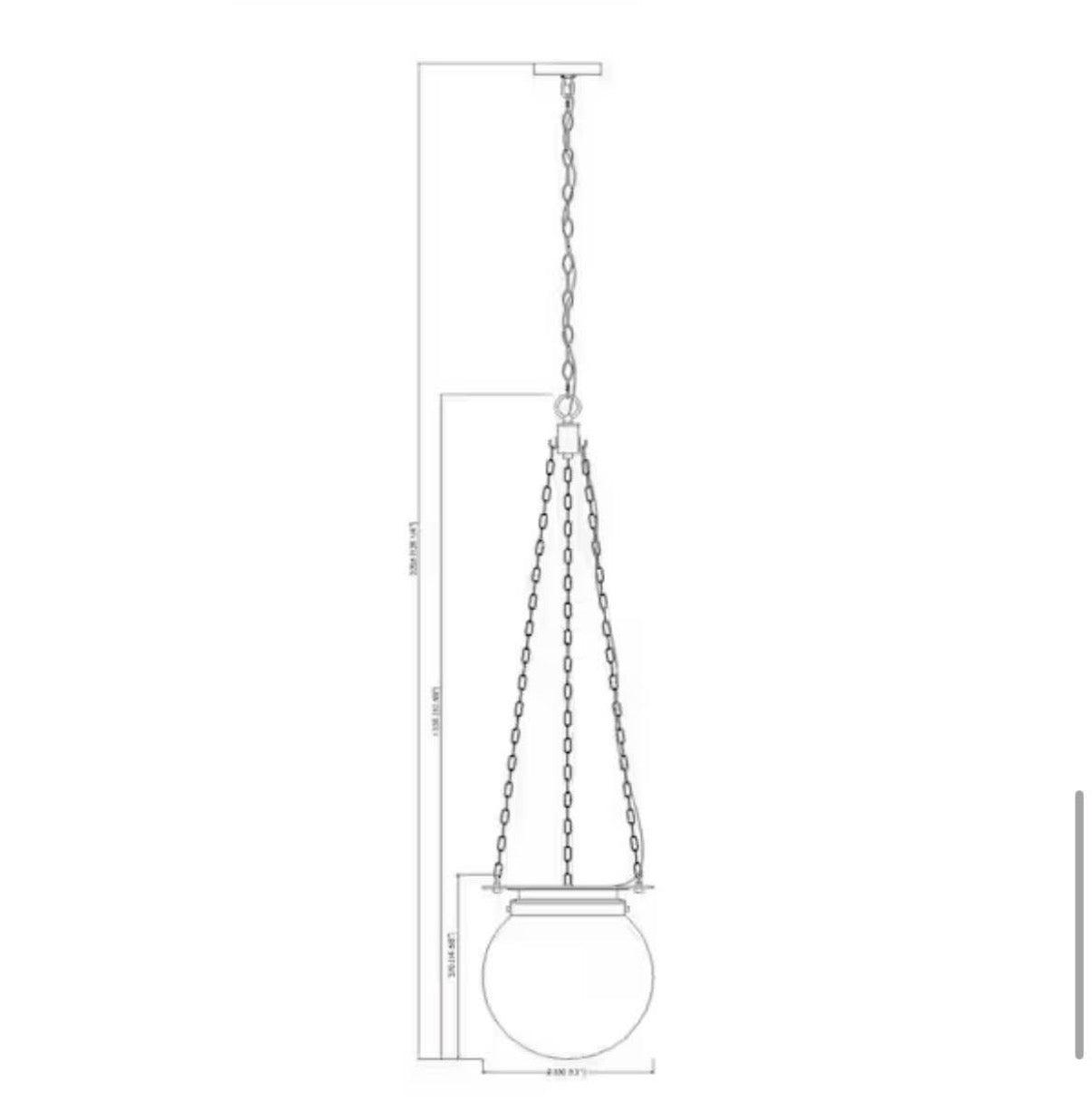 13 in. 1-Light Heritage Brass Pendant Light with White Opal Glass Shade