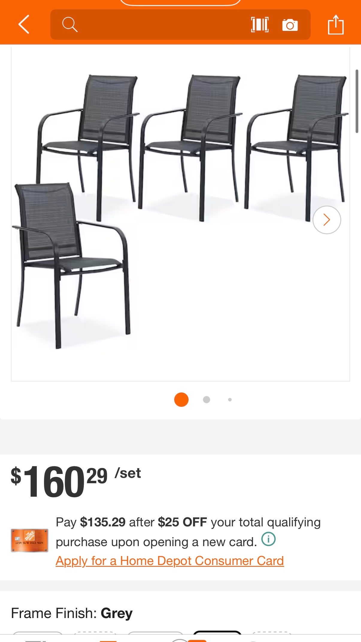 All-Weather Stackable Metal Outdoor Patio Chairs (4-Pack)
