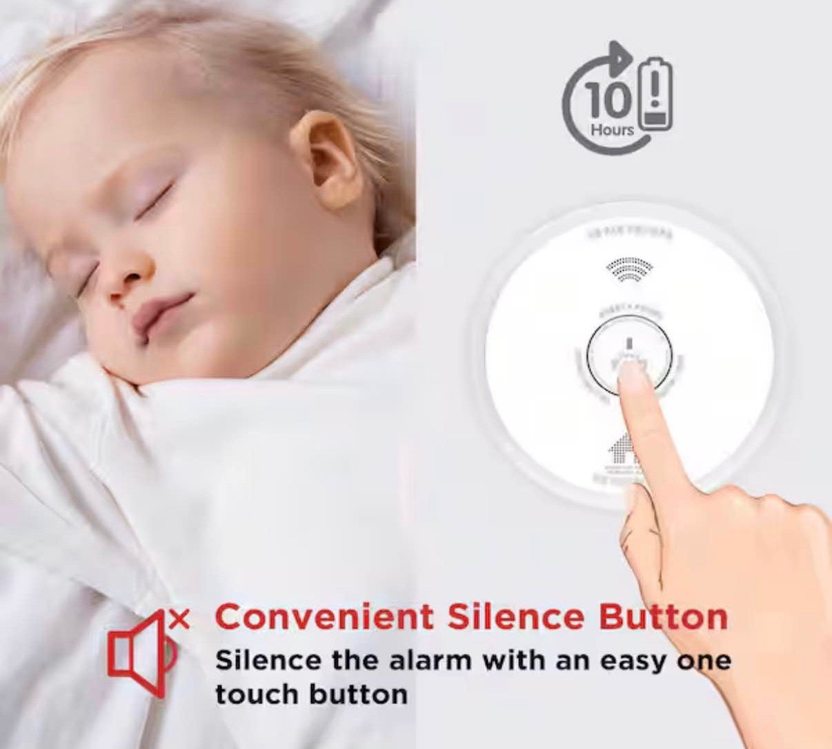 Smoke Detector with Voice Alarm 4 pcs