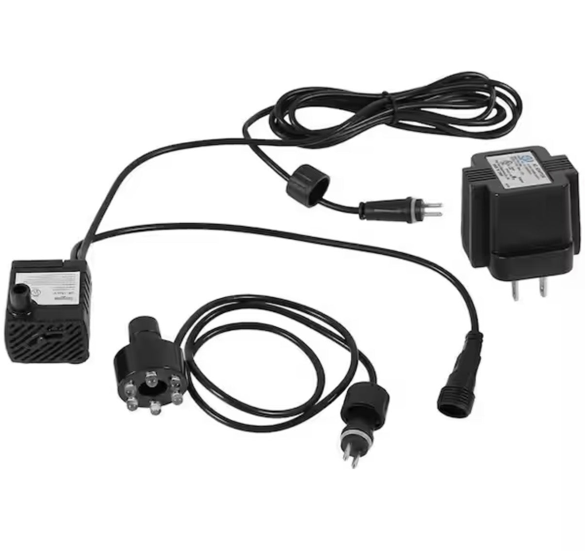 40 GPH Electric Submersible Fountain Pump with LED Light