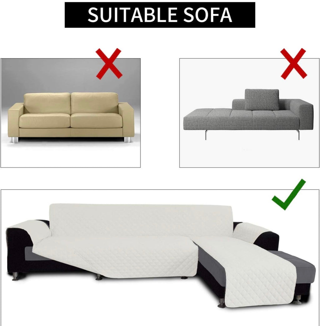 Easy-Going Reversible L-Shape Sectional Couch Cover