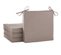 Sunbrella Cast Shale Square Reversible Outdoor Seat Cushion (4-Pack)