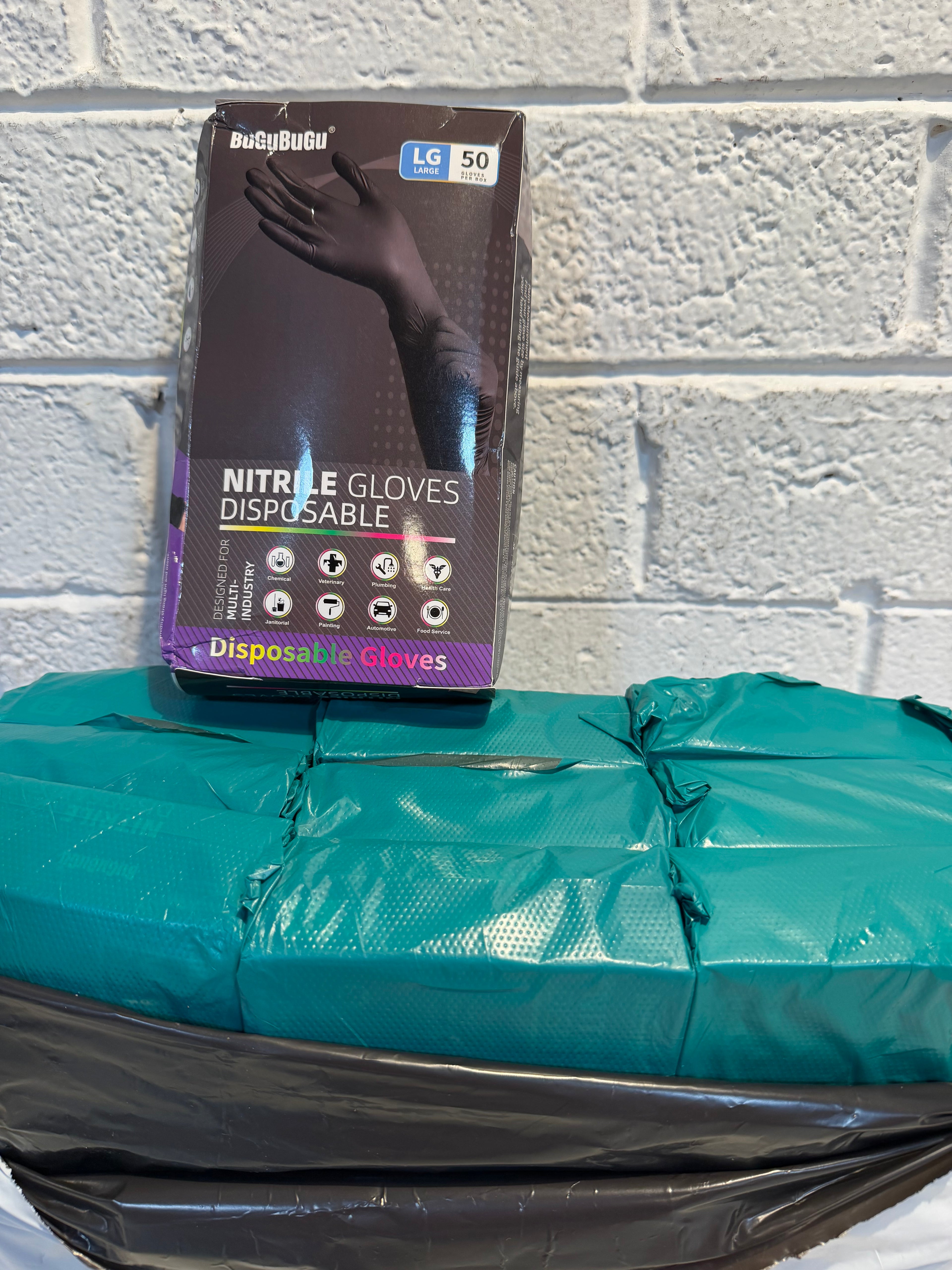 50 Count Premium Nitrile Heavy Duty Disposable Gloves