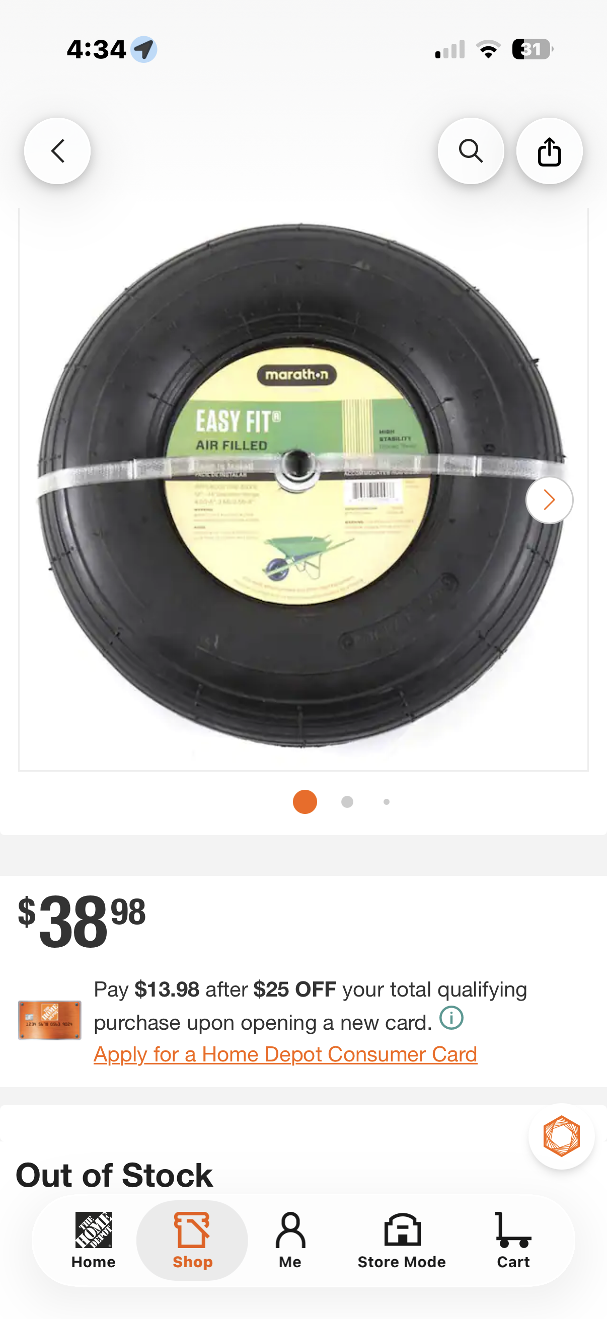 13 in. Pneumatic Universal Wheelbarrow Wheels