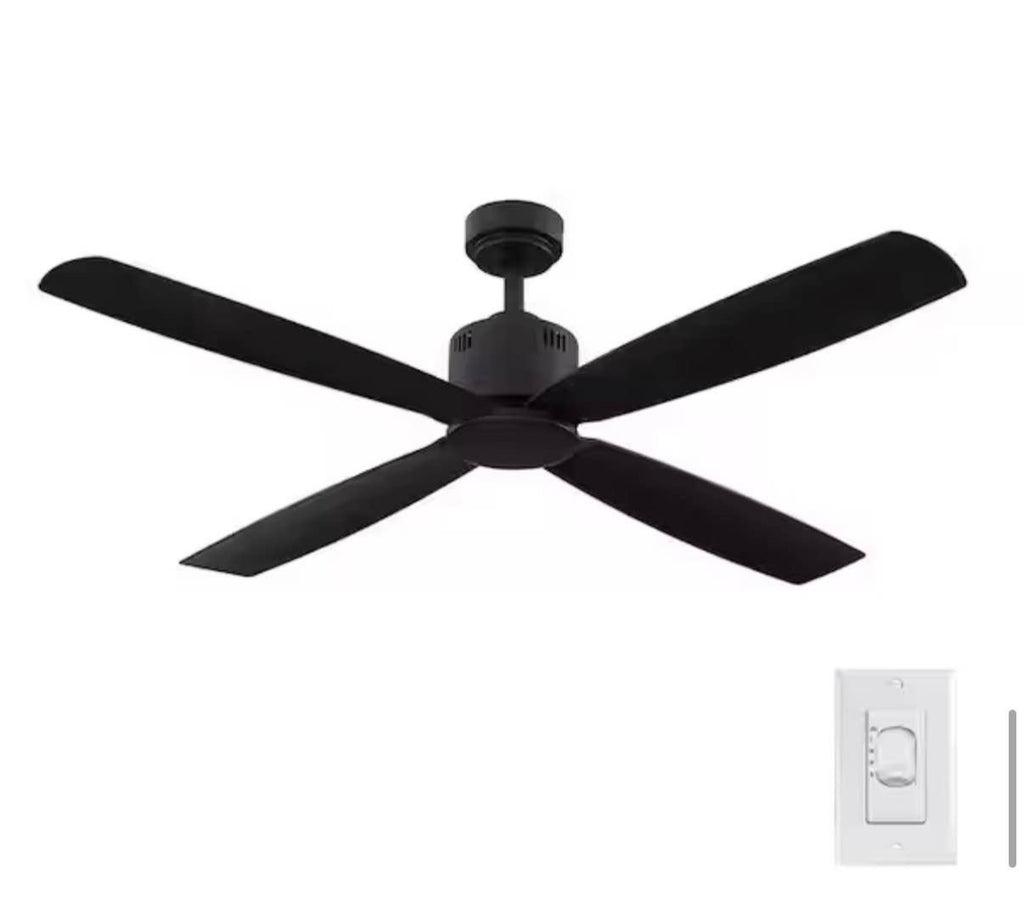 Kitteridge 52 in. Indoor/Outdoor Matte Black Ceiling Fan