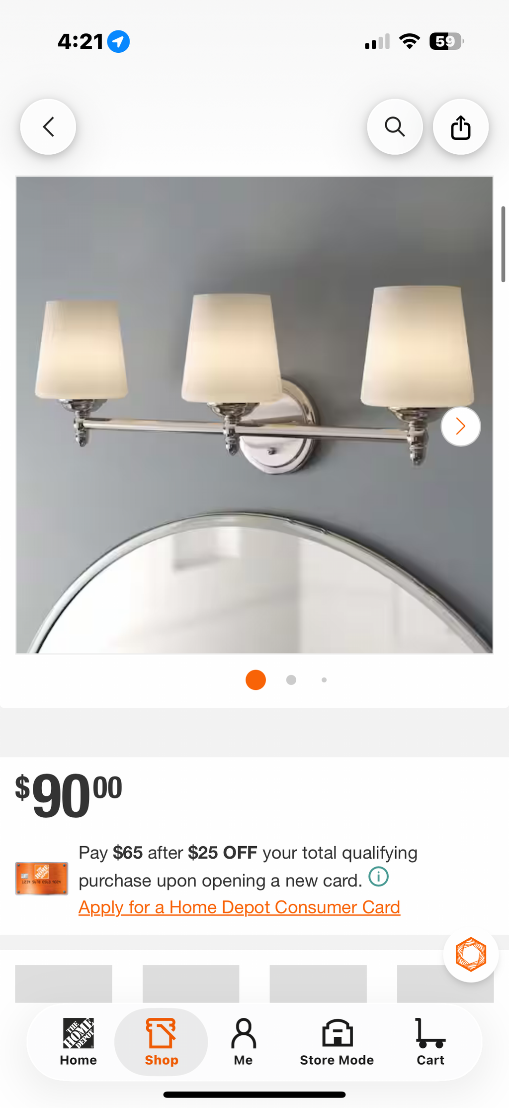 Darcy  3-Light Brushed Nickel Transitional Vanity Light