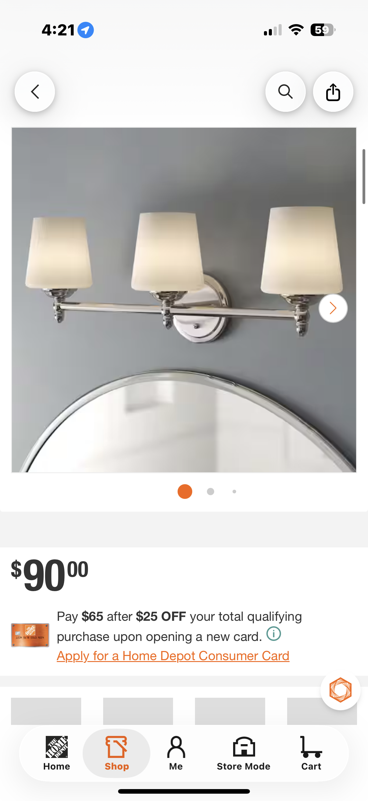 Darcy  3-Light Brushed Nickel Transitional Vanity Light