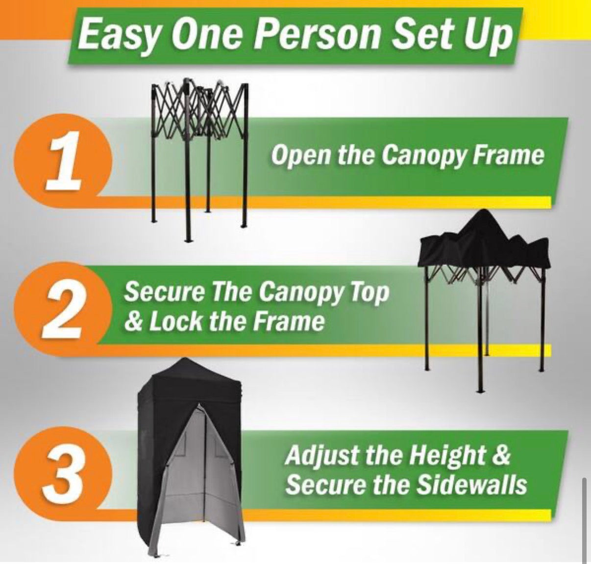 3.9 ft. x 3.9 ft. Pop Up Privacy Tent Canopy, Black