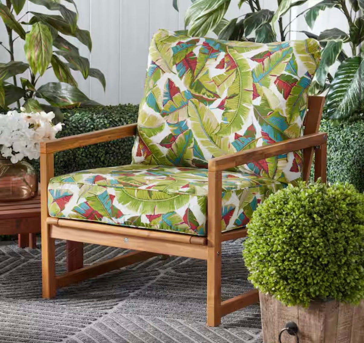 24 in. x 24 in. 2-Piece Outdoor Deep Seat Lounge Chair Cushion