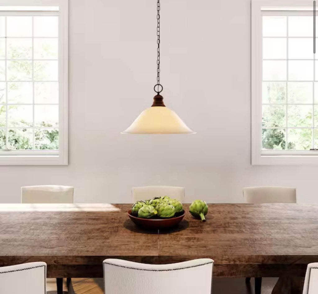 1-Light Mahogany Bronze Pendant Light