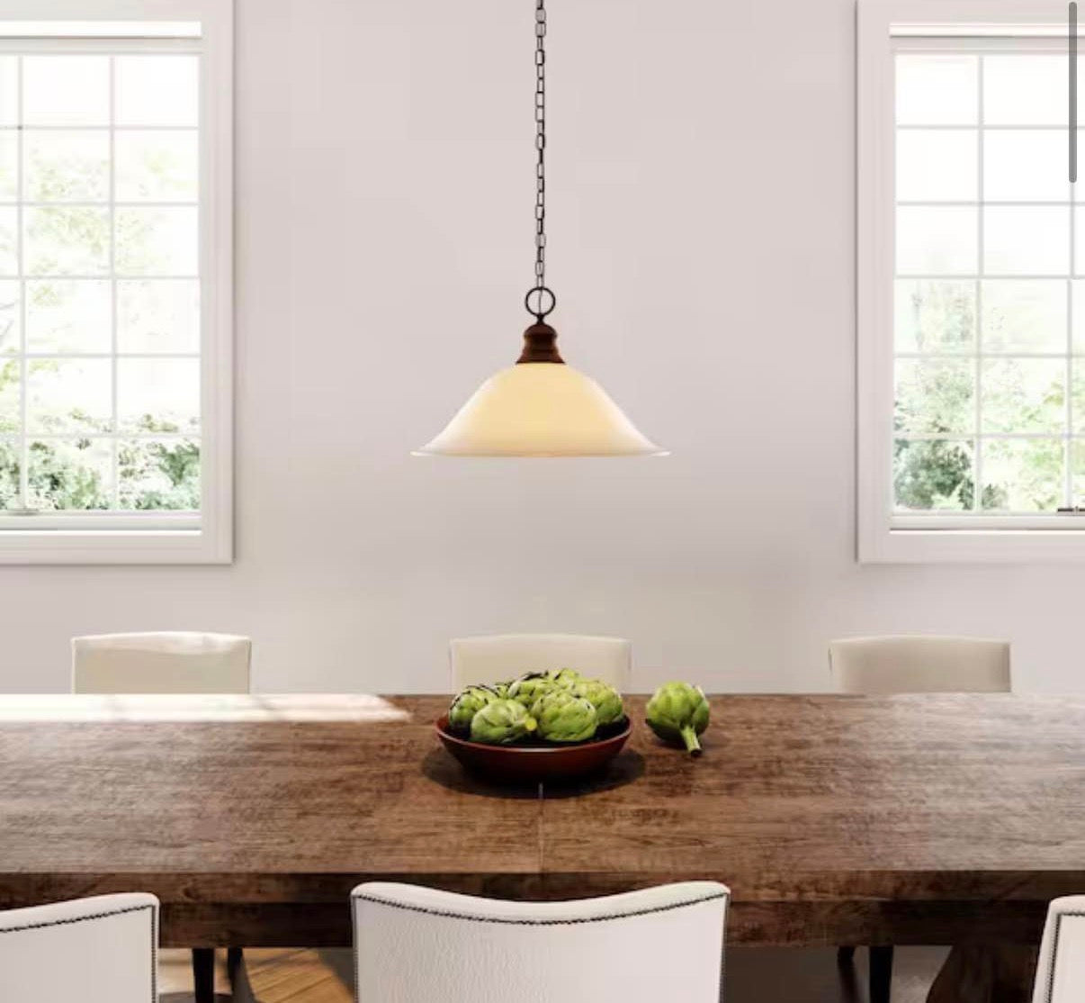 1-Light Mahogany Bronze Pendant Light