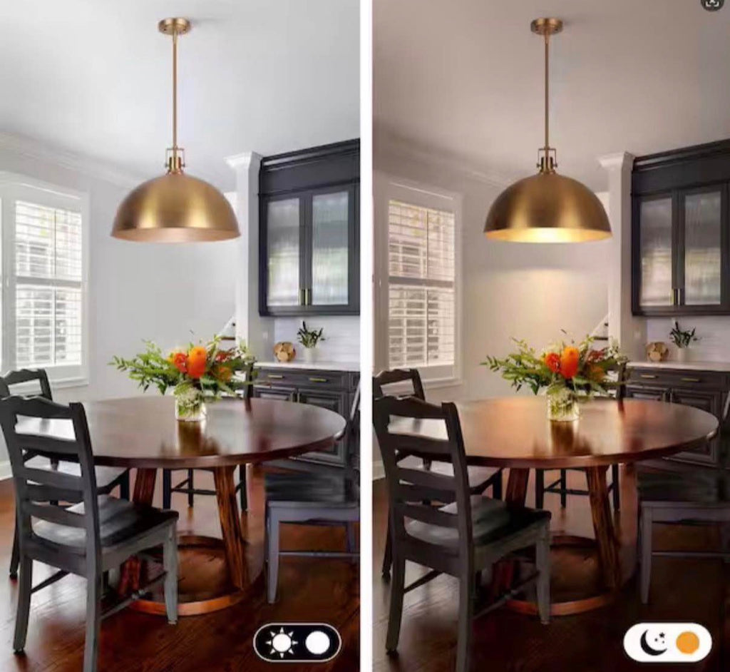 Brushed Gold Single Pendant Light for Kitchen Island