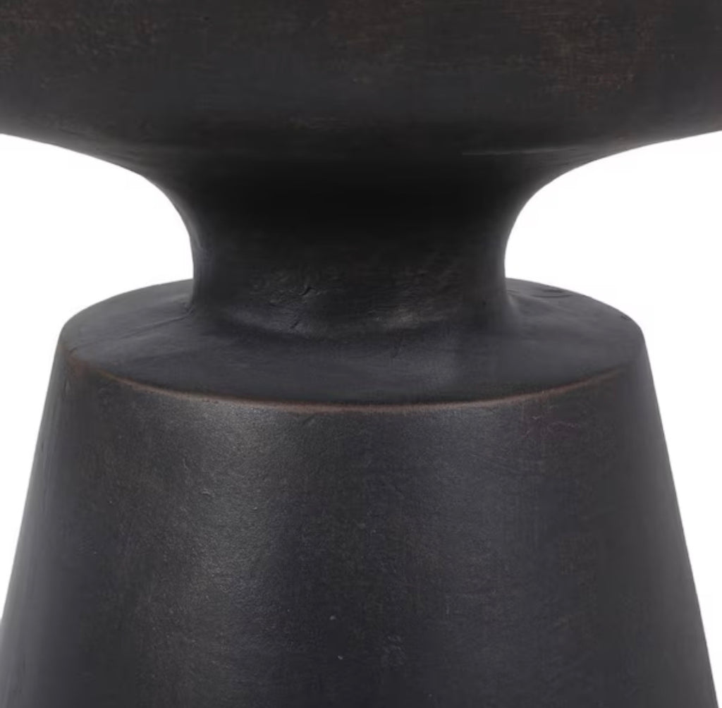 Olcott Antique Copper Stone Outdoor Patio Side Table