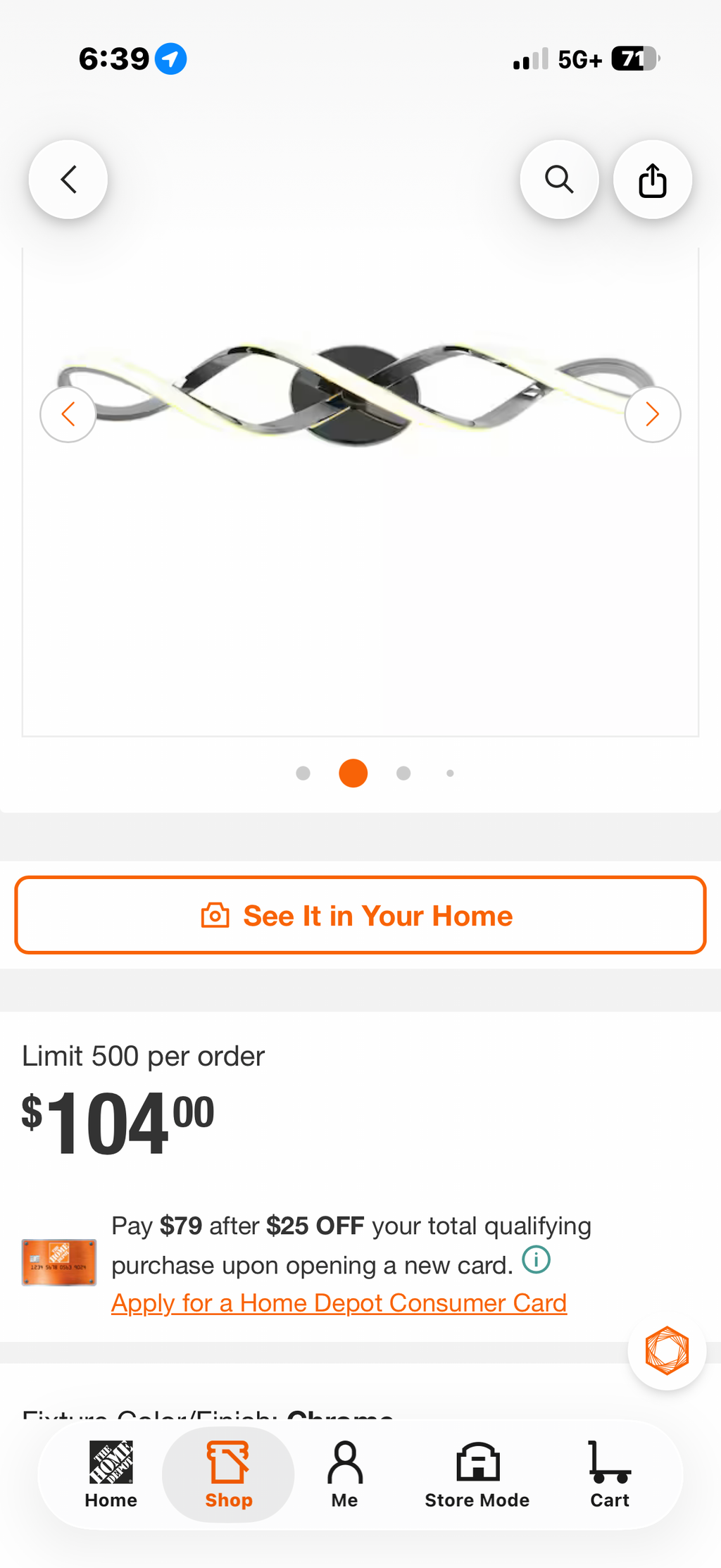Swirl 27 in. Modern Integrated LED Vanity Light