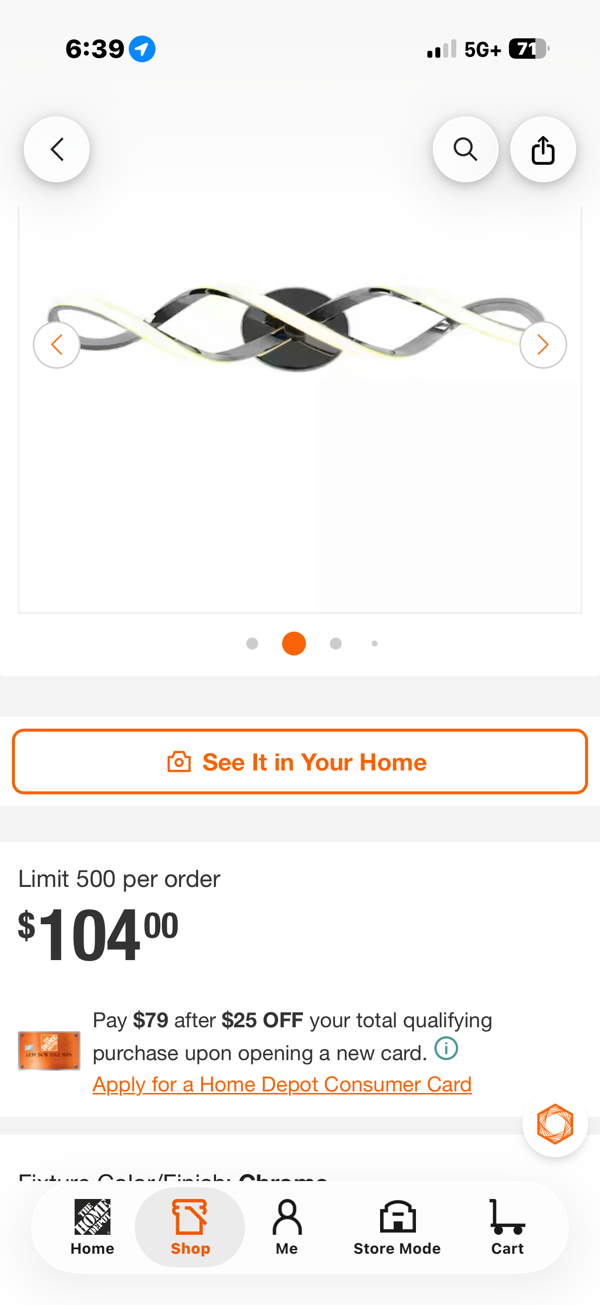 Swirl 27 in. Modern Integrated LED Vanity Light