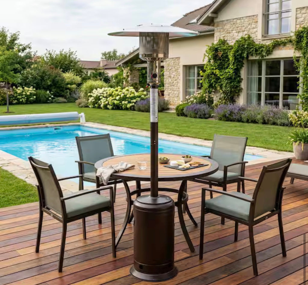 Hammered Mocha Propane Outdoor Flame Patio Heater