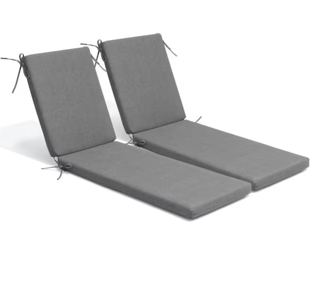 Outdoor Chaise Lounge Cushions 2-Piece