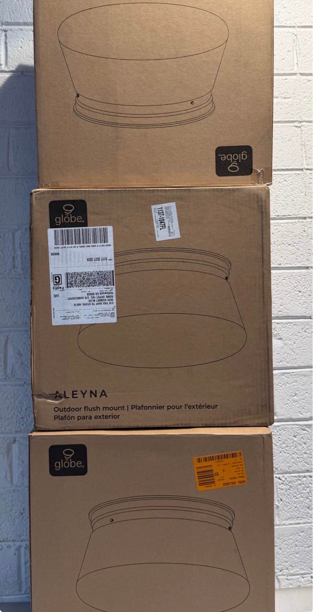 Aleyna 2-Light Matte Black Outdoor/Indoor Flush Mount Light