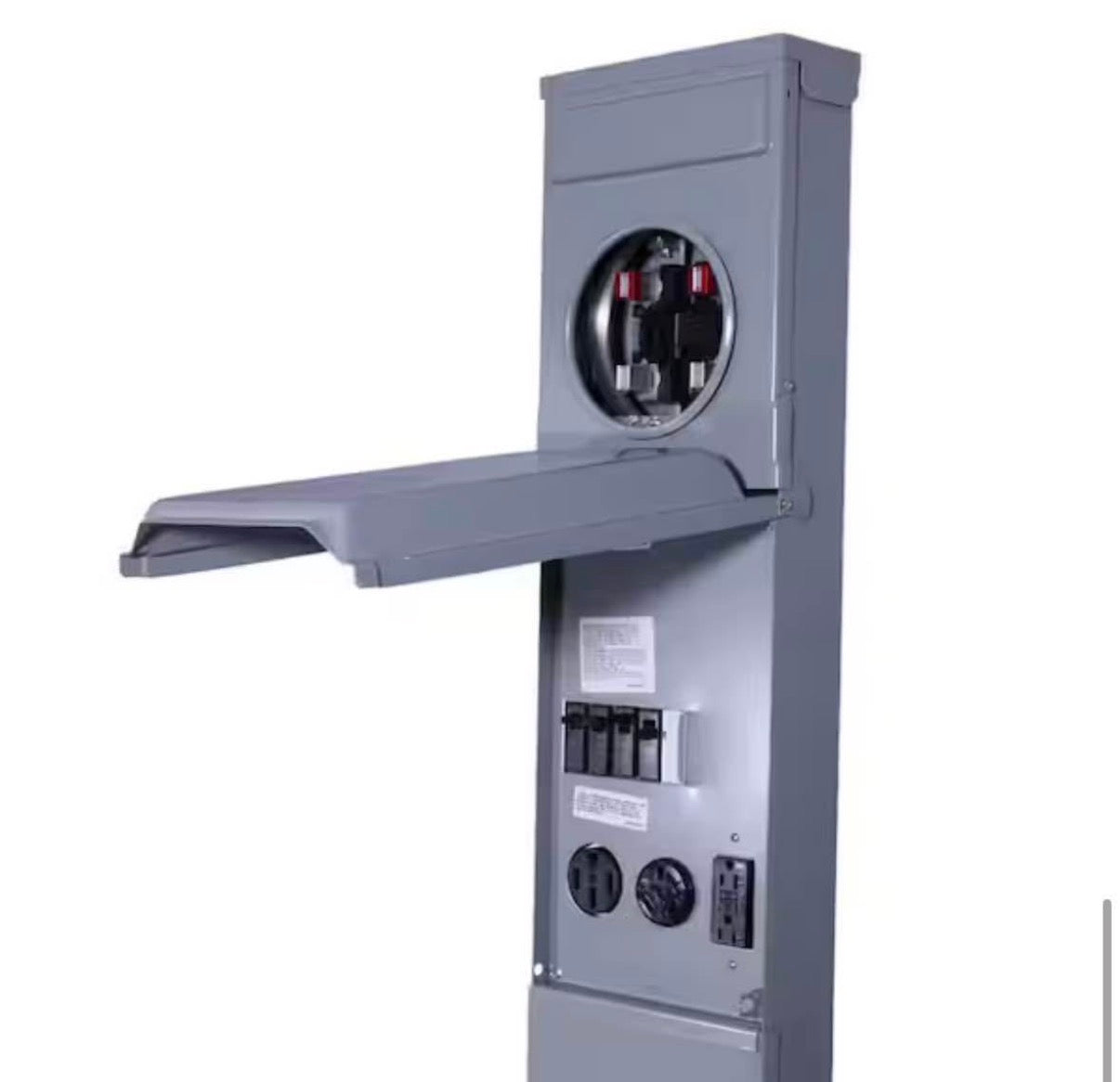 100A Metered RV Earth Burial Pedestal 5-Spaces with 50/30 Amp