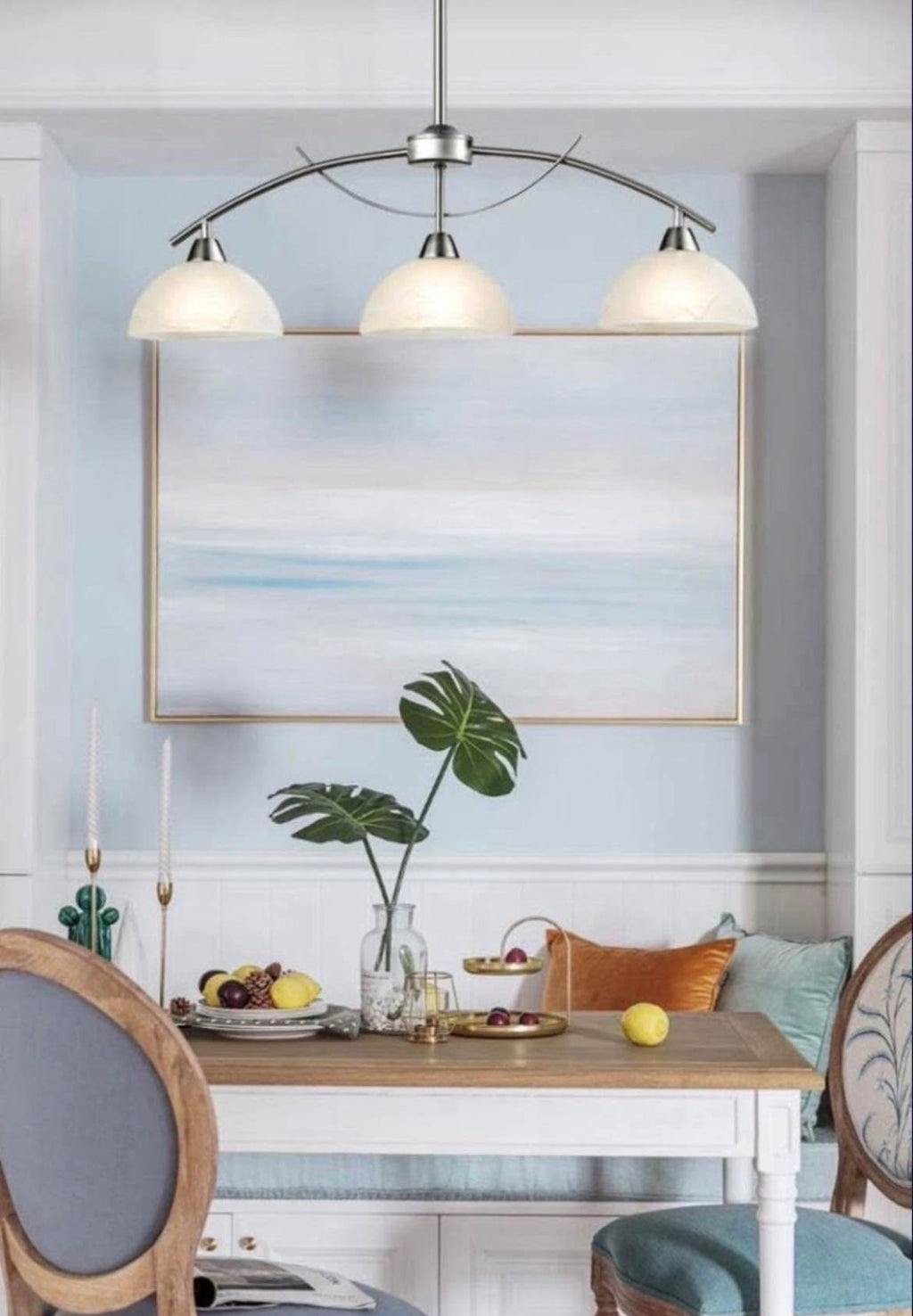 Vintage Frosted Glass Alabaster Shades Pendant