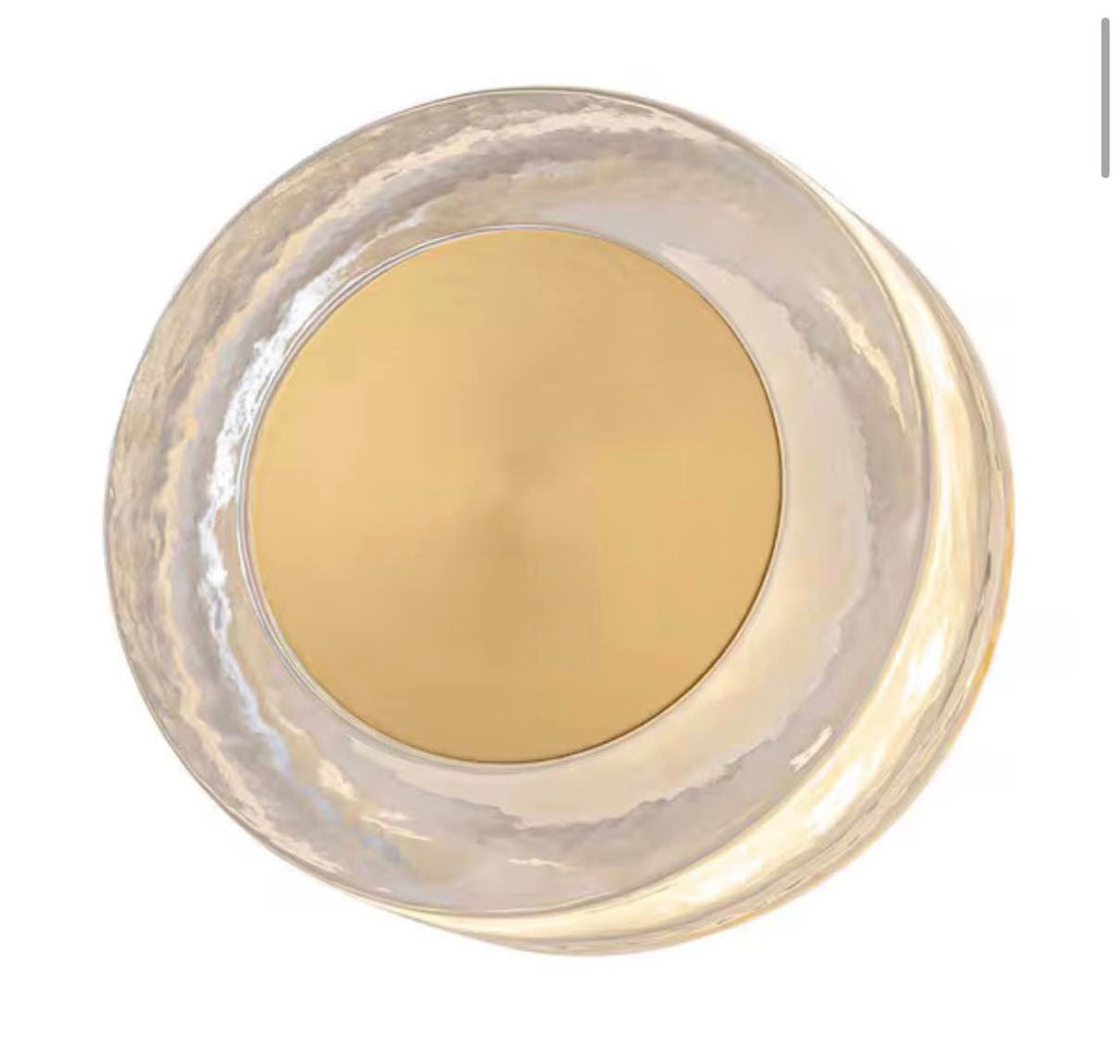 Modern Brass Round Dimmable Integrated LED Wall Sconce