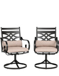 Swivel Patio Dining Chairs, Set of 2