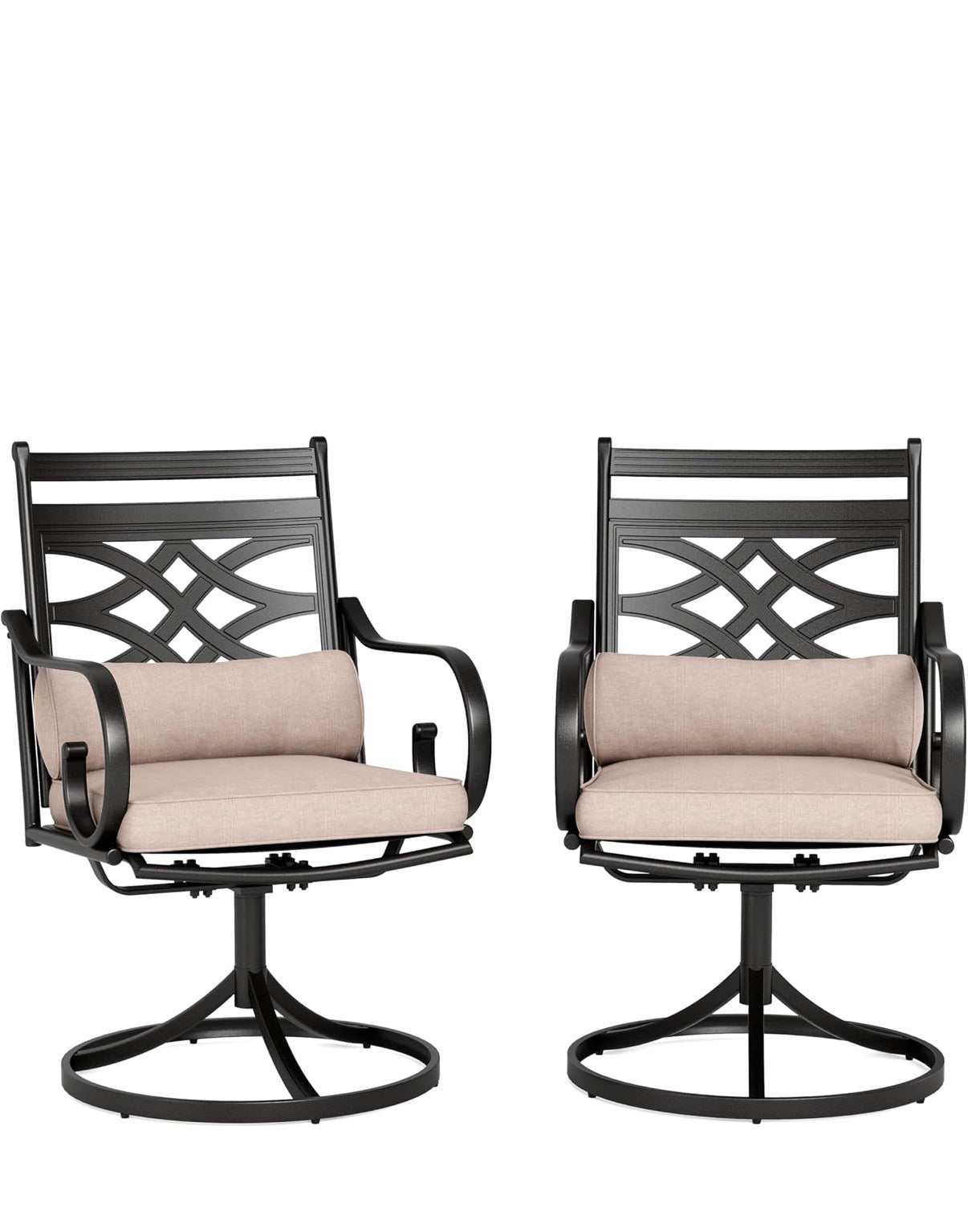 Swivel Patio Dining Chairs, Set of 2