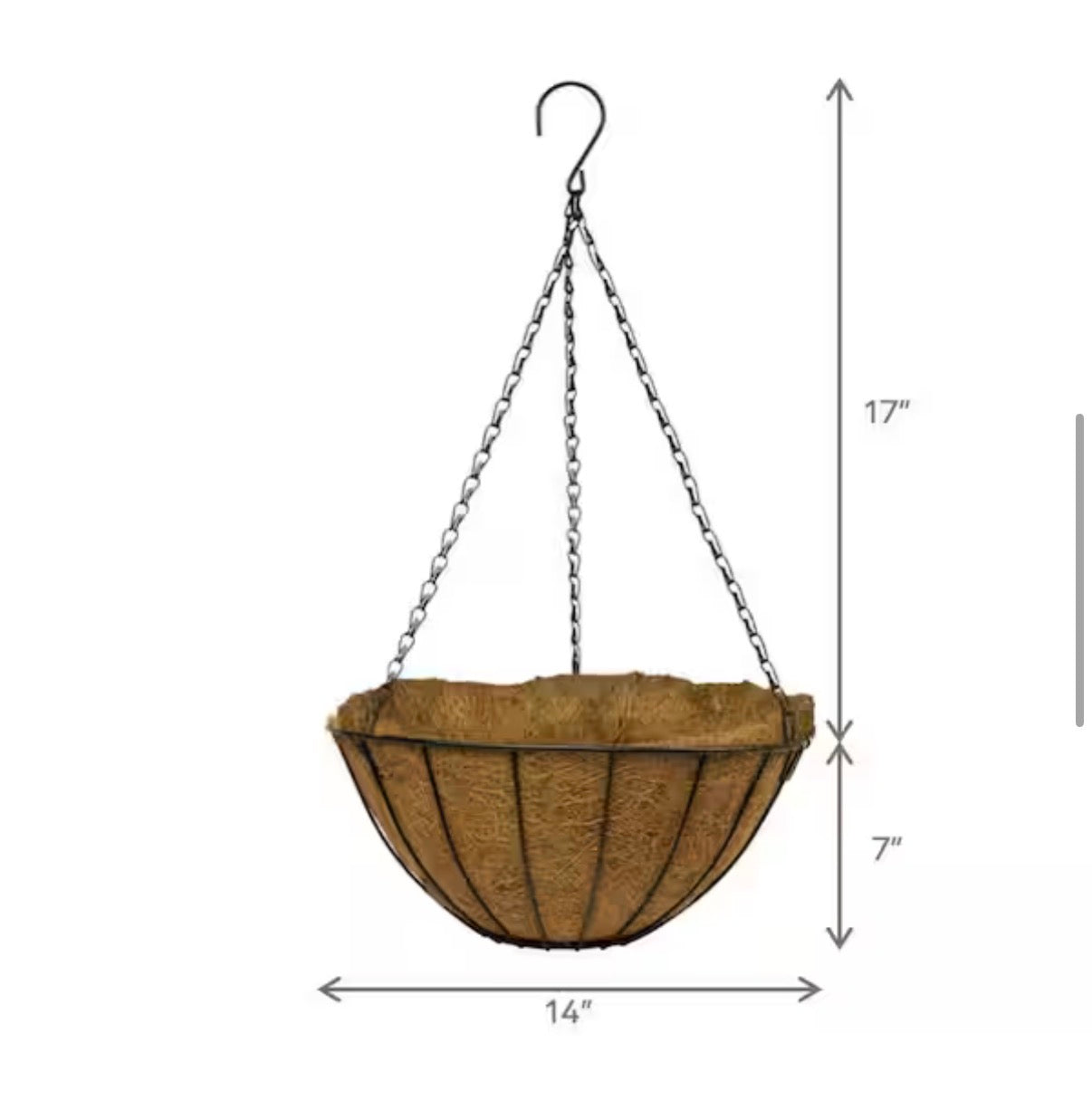 Round Planter with Coco Liner