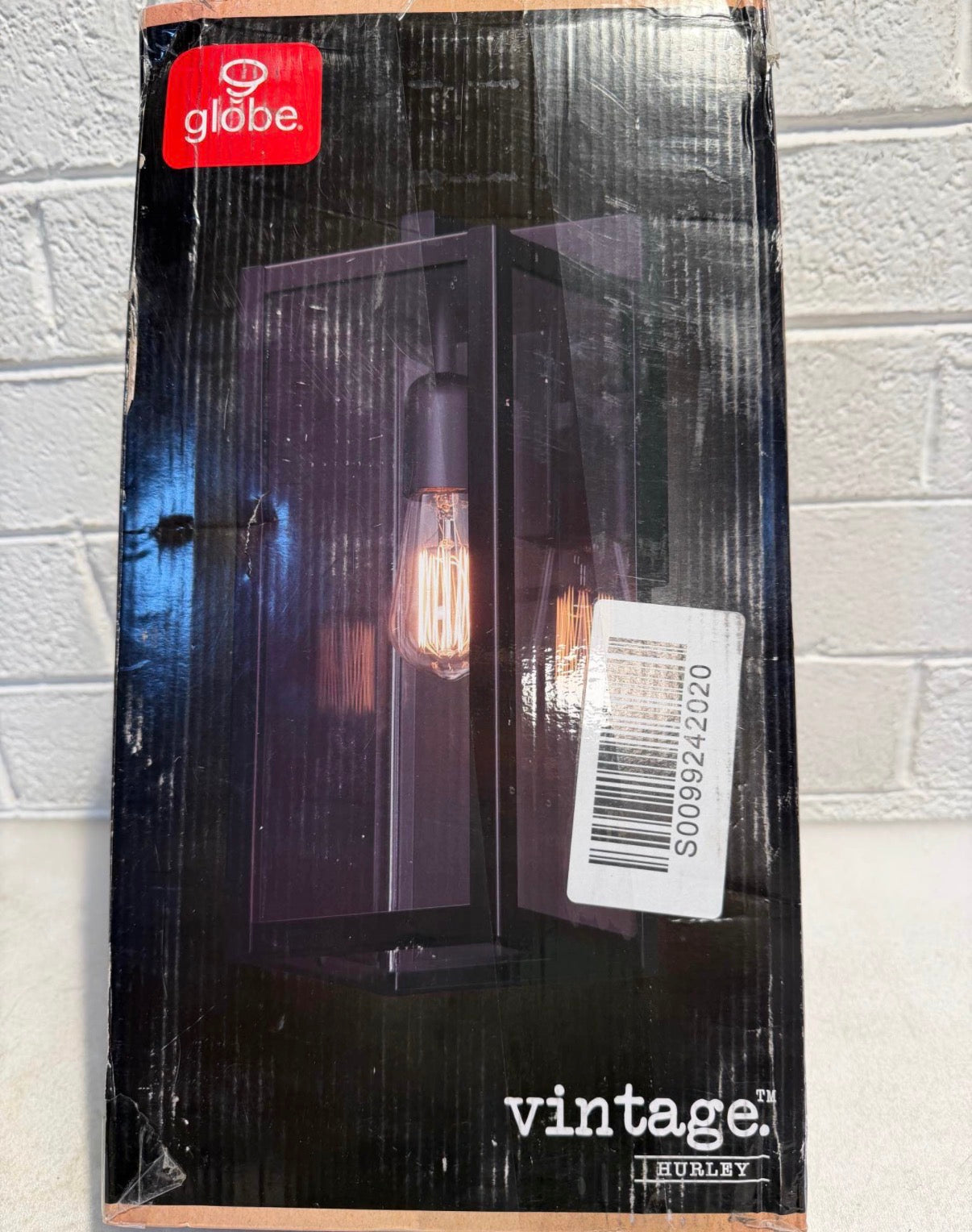 Hurley 16 in. 1-Light Modern Black Hardwired Outdoor Wall Light