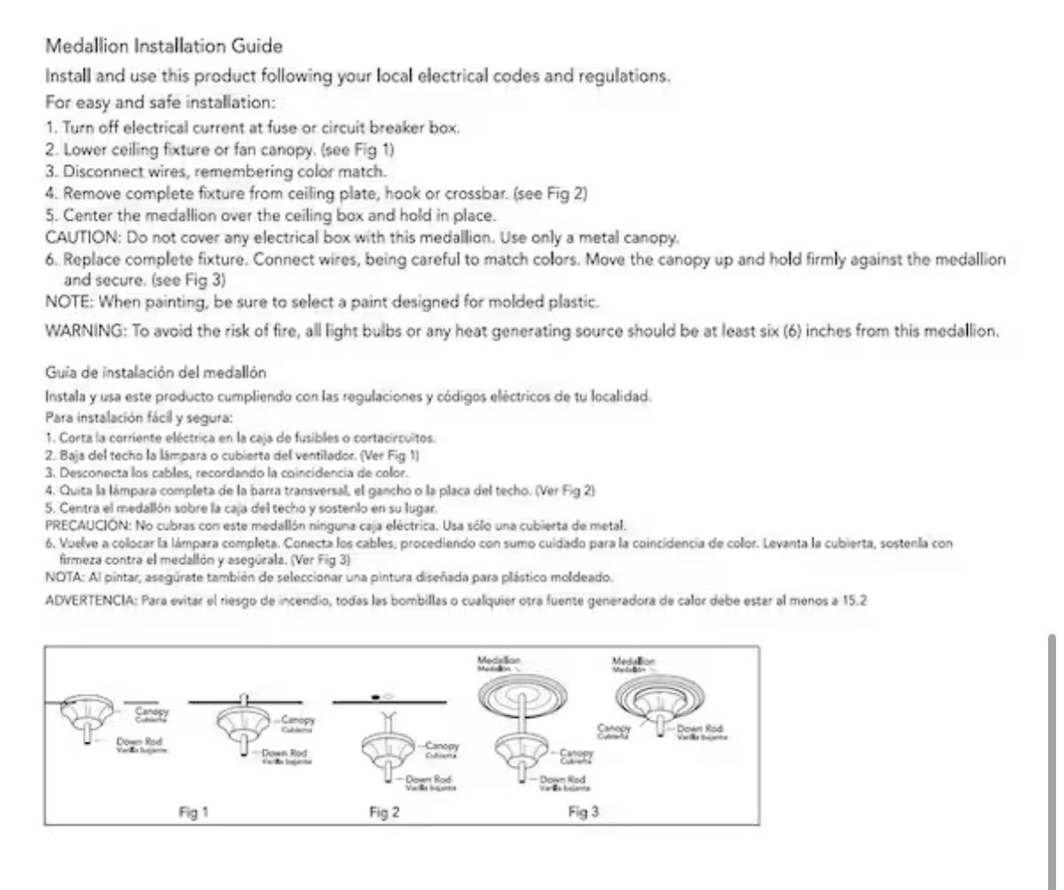 21 in. Smooth White Ceiling Medallion set of (6)