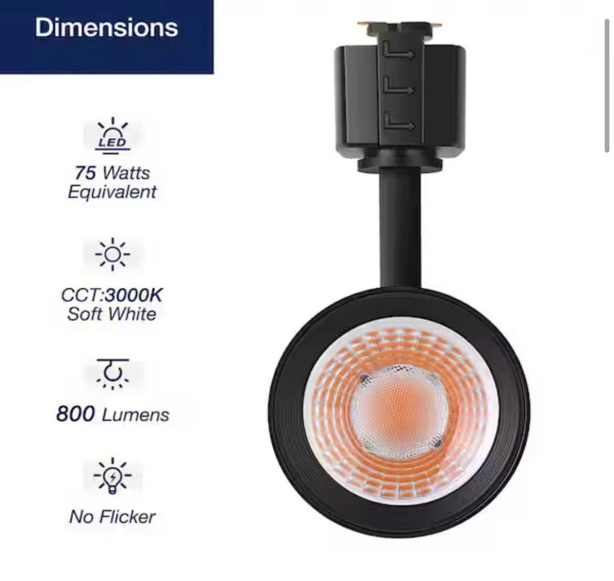 LED Track Lighting Heads  8 Pack