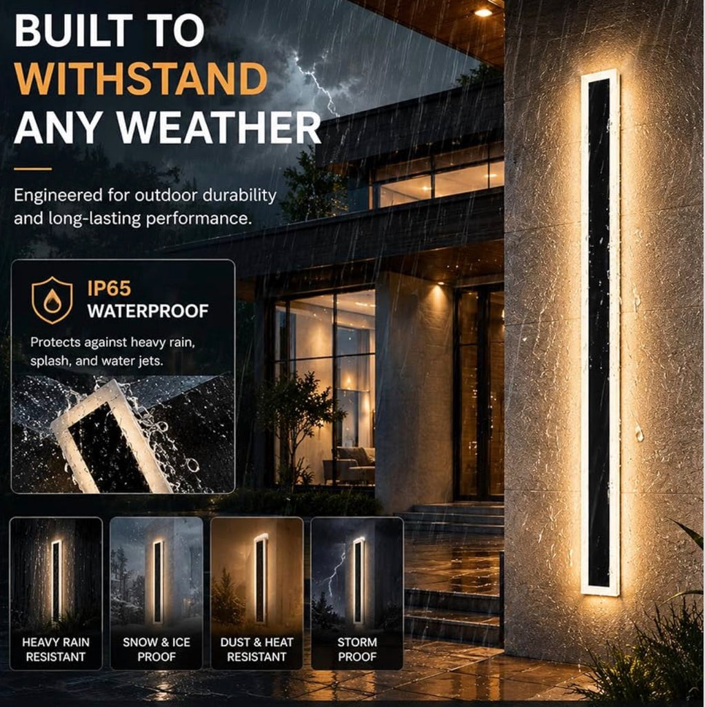 2Pack 31.5inch Long Outdoor LED Wall Light