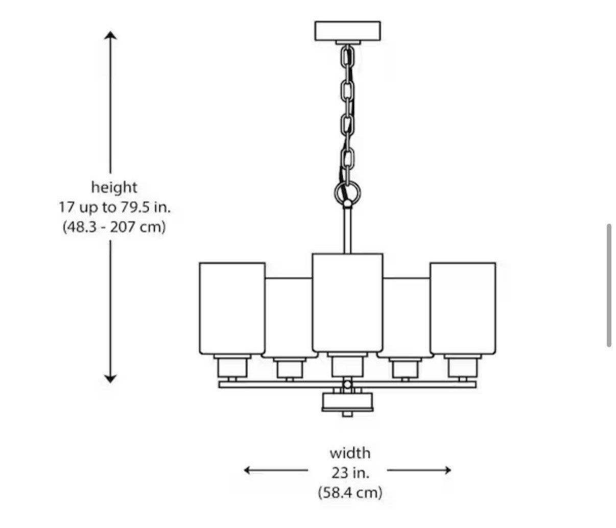 5-Light Brushed Nickel Chandelier