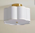 White LED Semi-Flush Mount Ceiling Light Fixture