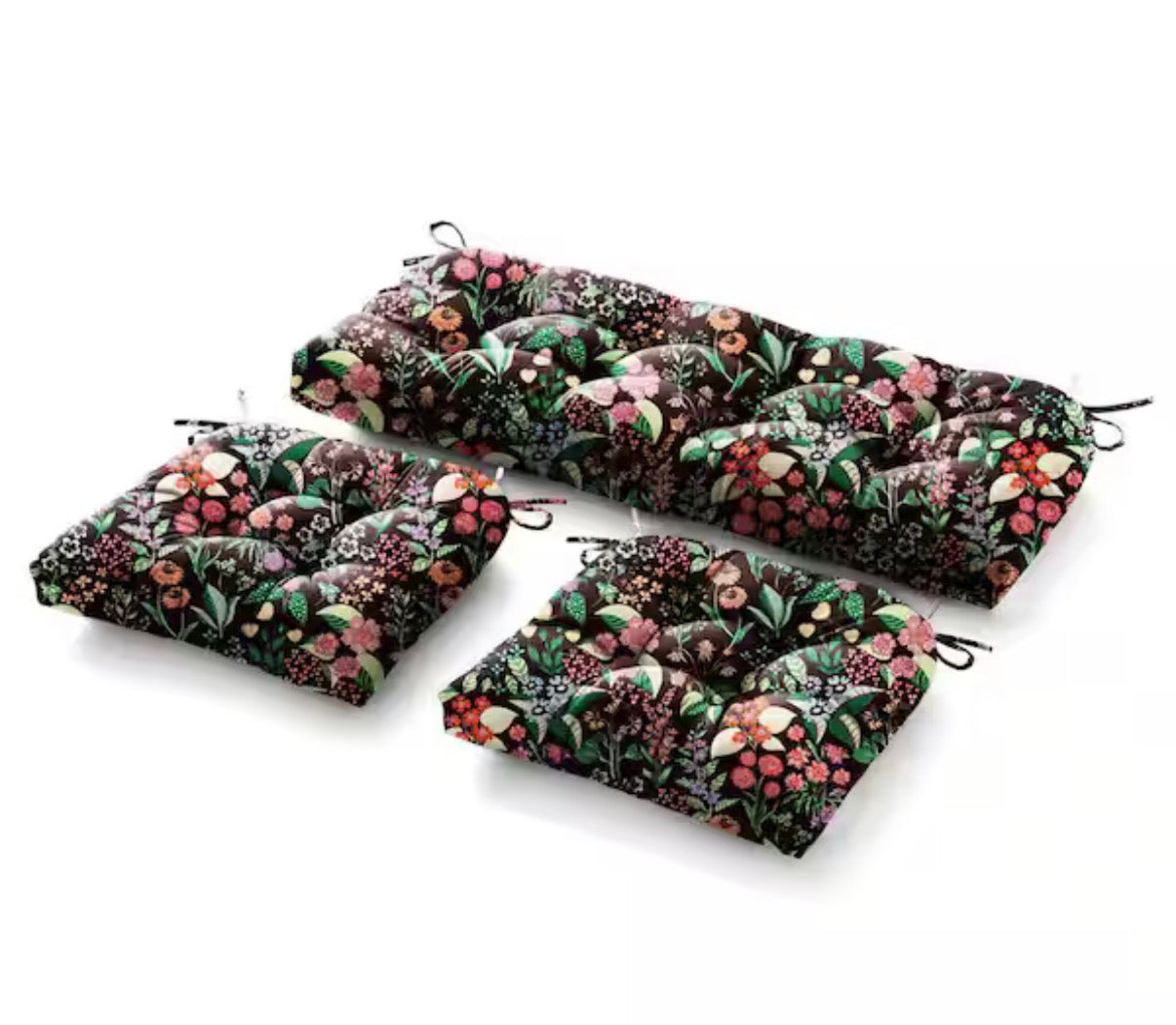 3 Piece Outdoor Loveseat Cushions