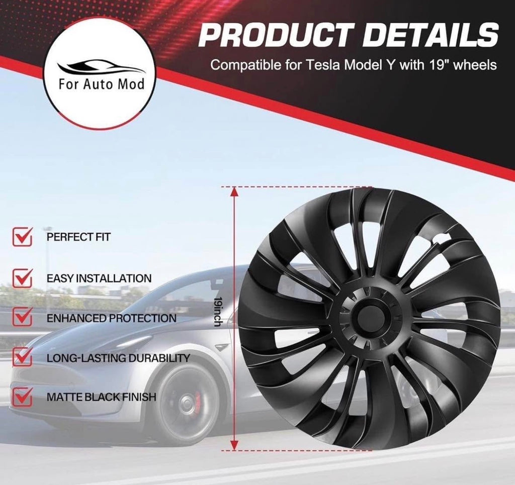 2 Pcs Tesla Model Y 2024 Wheel Covers