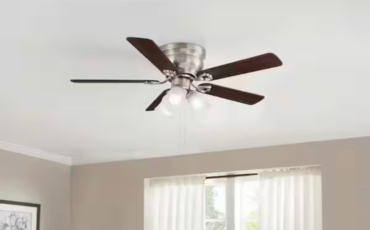 Clarkston II 44 in. LED Indoor Brushed Nickel Ceiling Fan