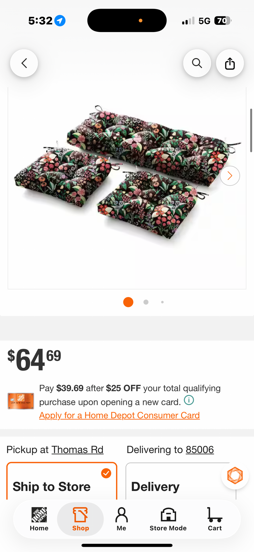 3 Piece Outdoor Loveseat Cushions