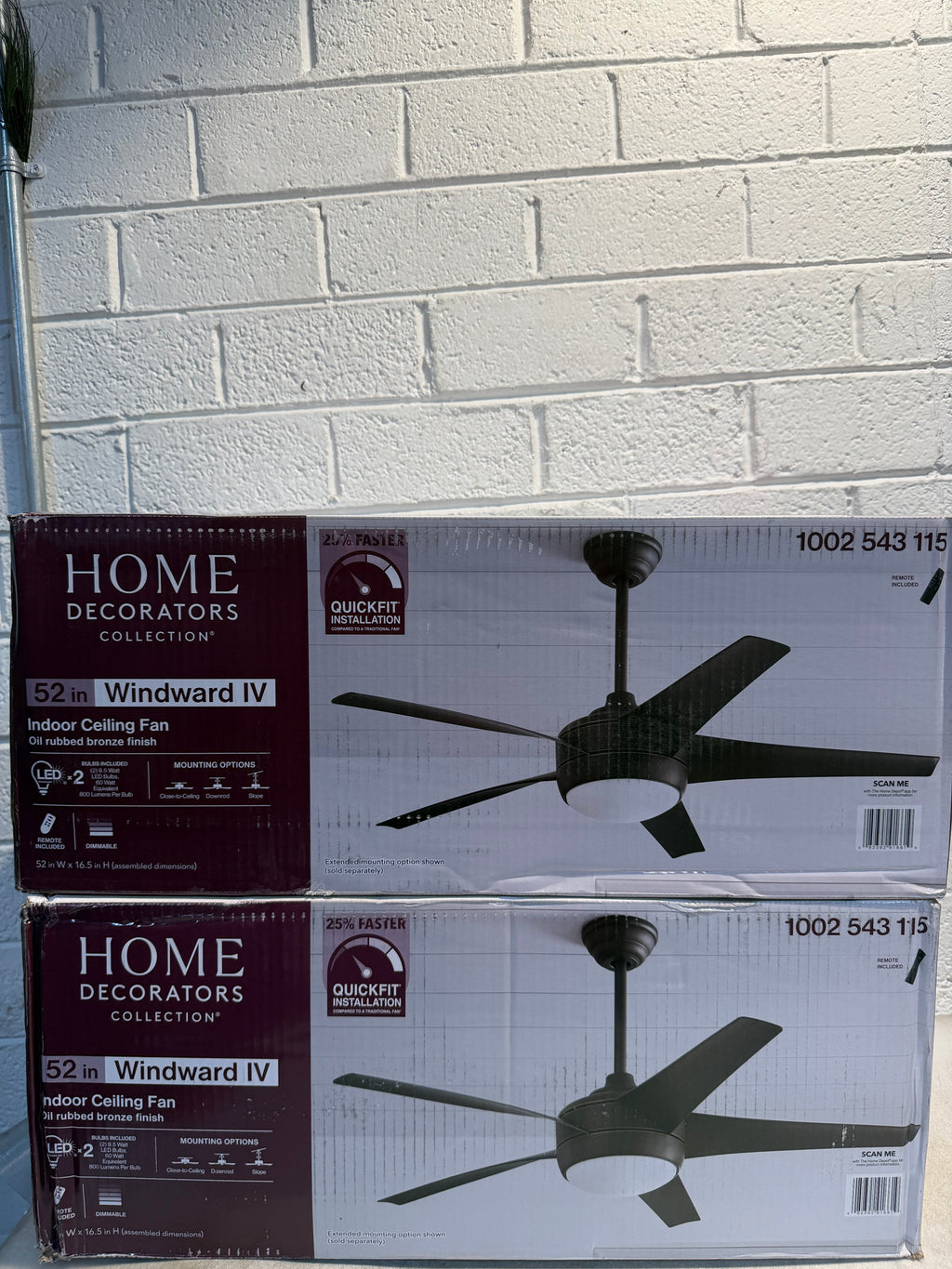 Windward IV 52 in. Indoor Ceiling Fan with Dimmable Light Kit