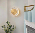 Modern Brass Round Dimmable Integrated LED Wall Sconce