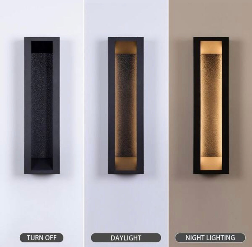 19.6 in. Black LED Outdoor Wall Lantern Sconce
