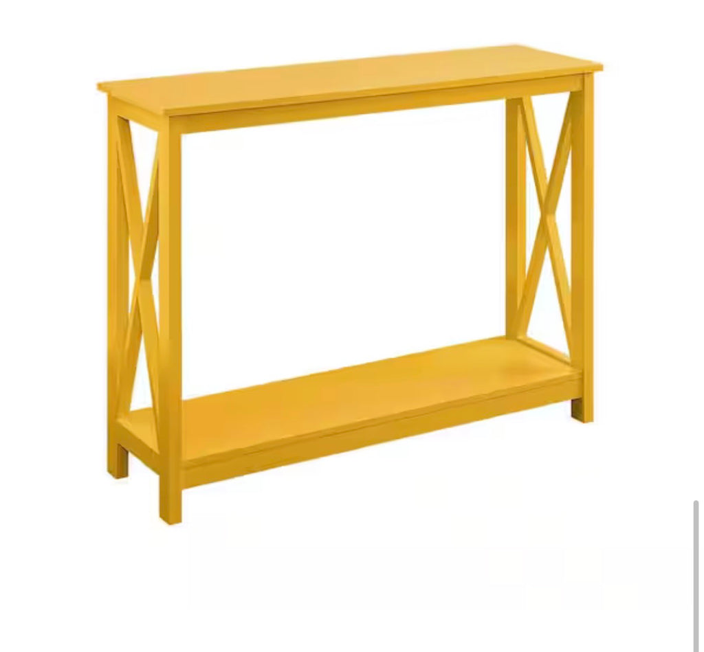 Oxford Yellow Rectangle Wood Console Table