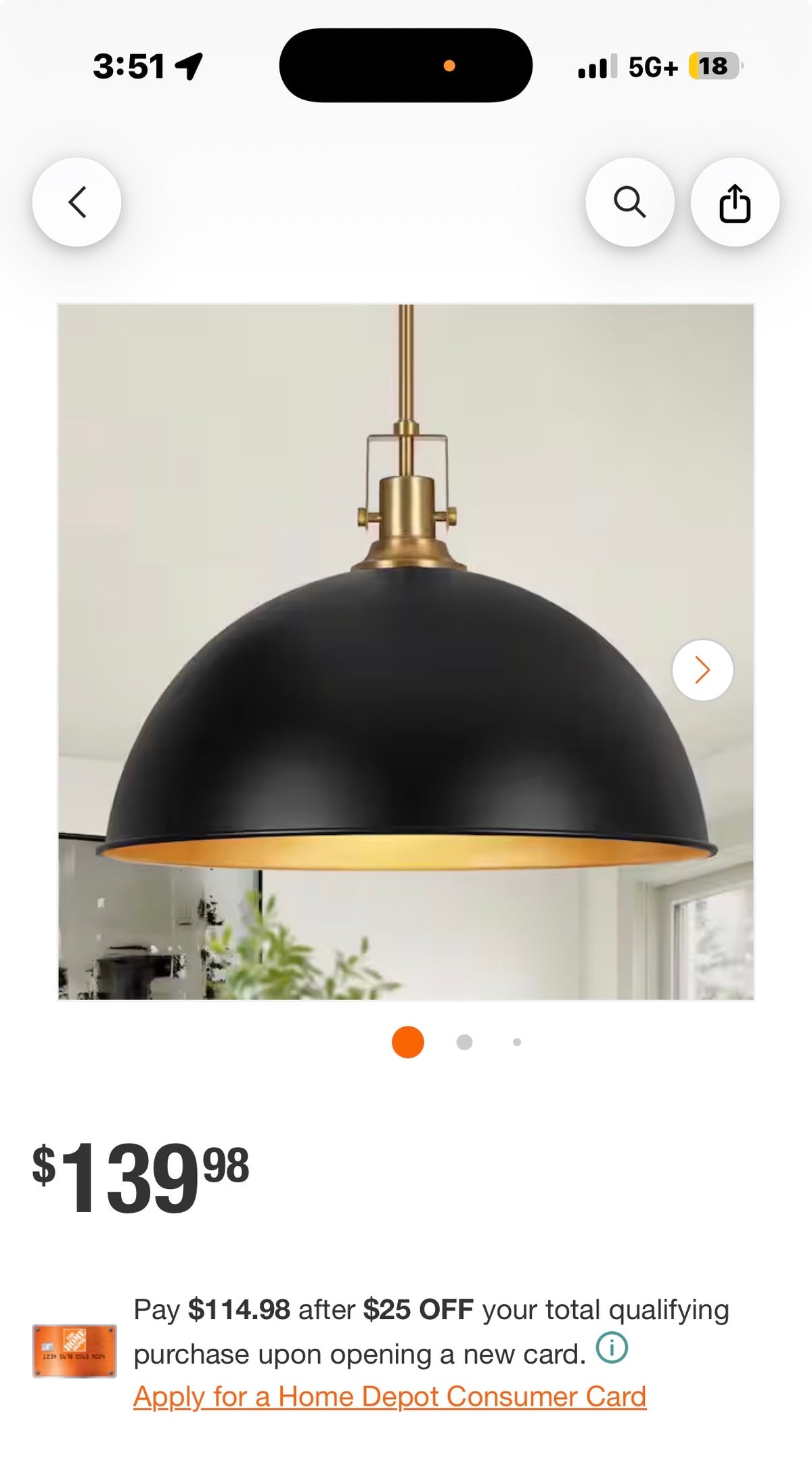 Industrial Single Pendant Light with Metal Dome Shade