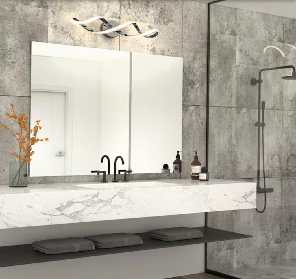 Swirl 27 in. Modern Integrated LED Vanity Light