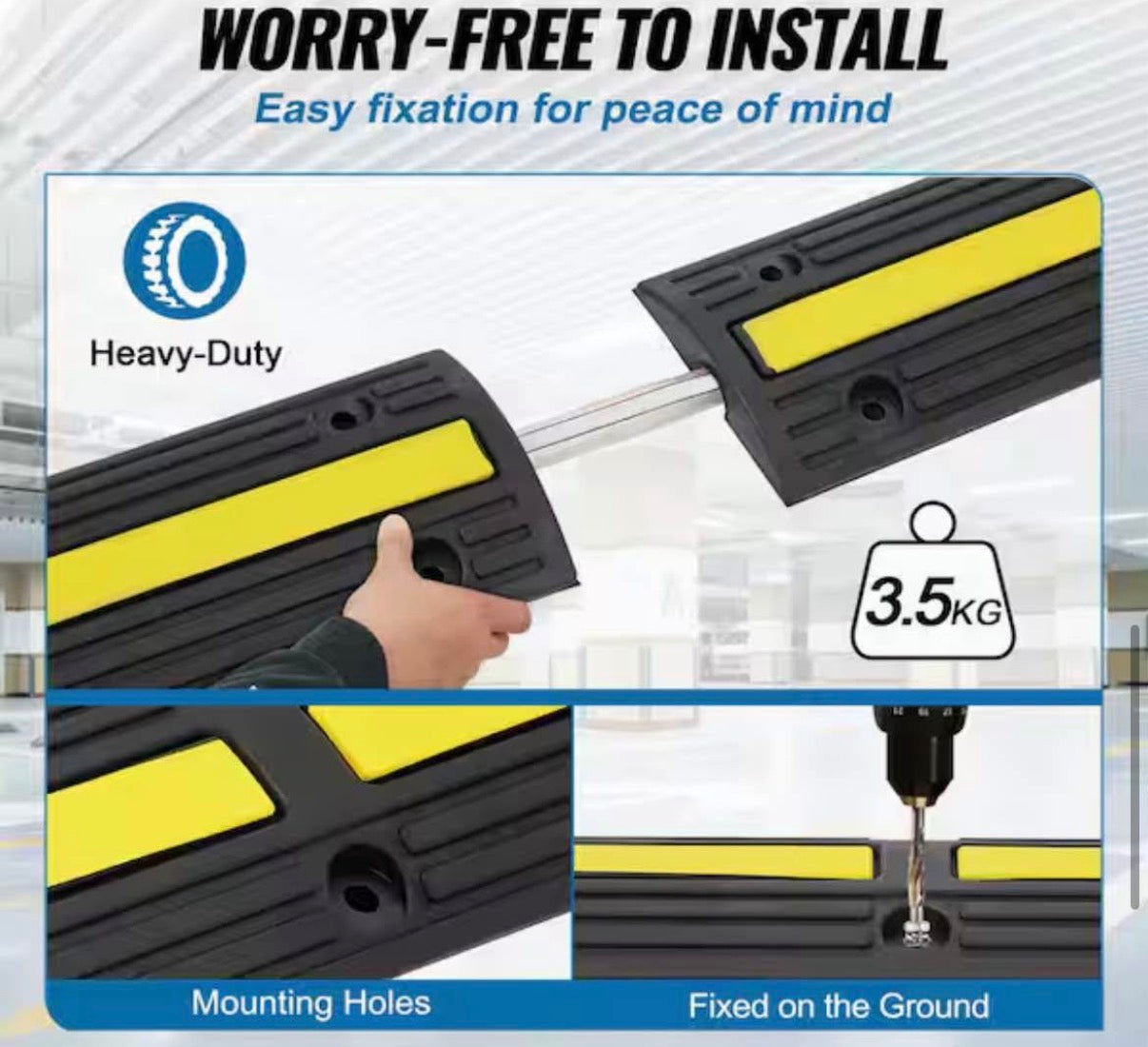 Floor Cable Protector Ramp 3.28 ft (4PCS)