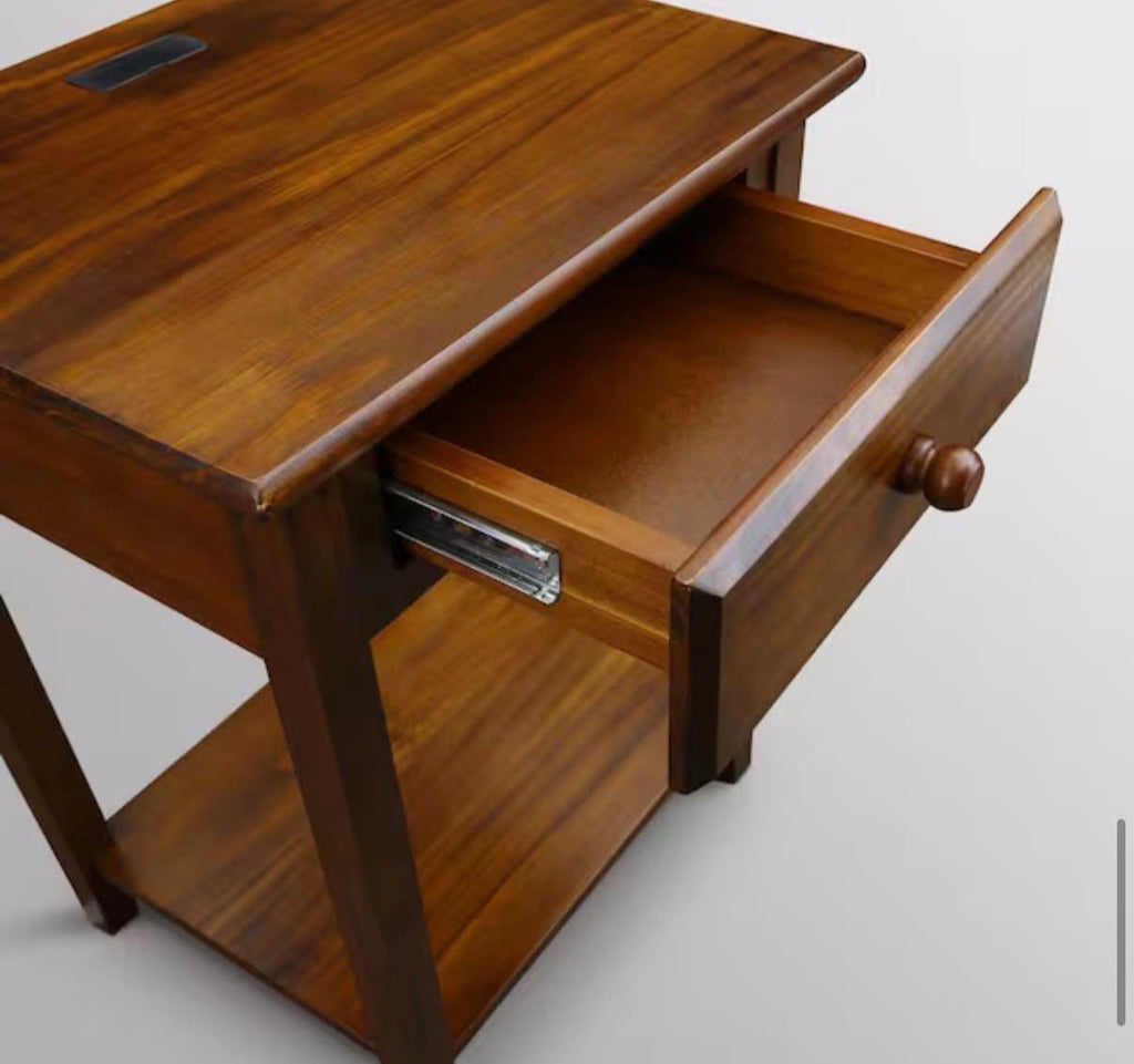 Night Owl Brown  Nightstand with USB Port