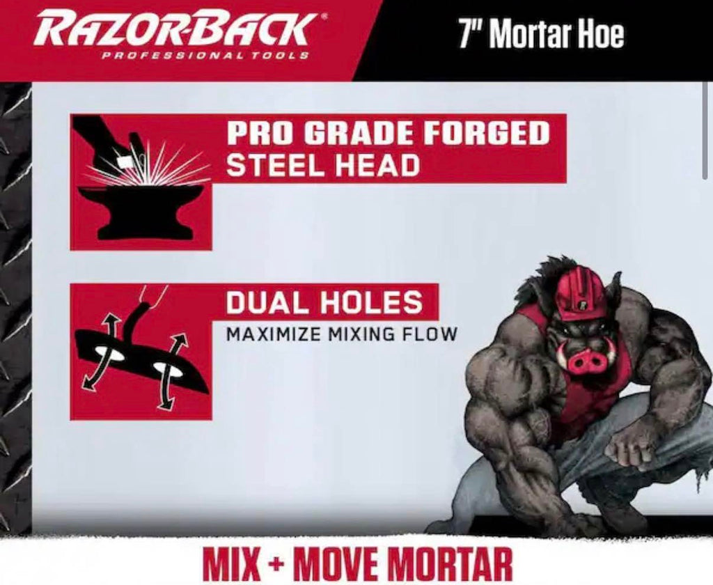 54 in. Forged Gooseneck Mortar Hoe