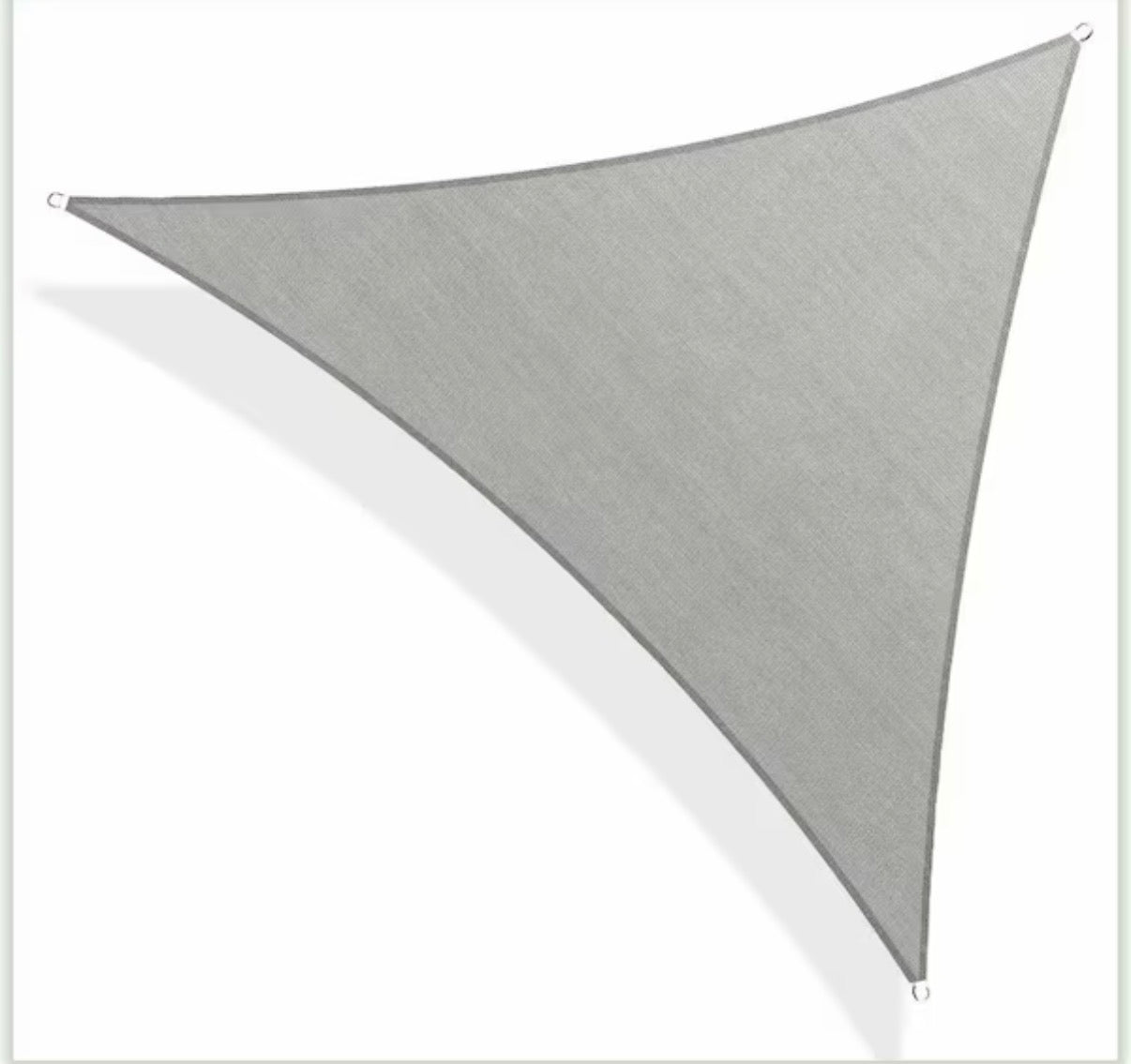 12 ft. x 12 ft. 190 GSM Grey Triangle Sun Shade Sail Screen