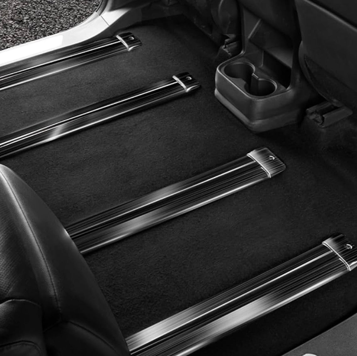 Toyota Sienna Interior Seat Rail Protection Strip Cover  Stainless Steel 8 PCS